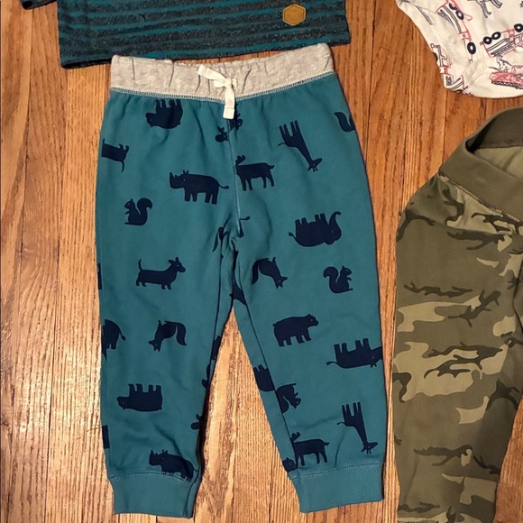 Carter's and George Teal and Camouflage Joggers and Shirt and Onesie for Boys - Picture 4 of 9